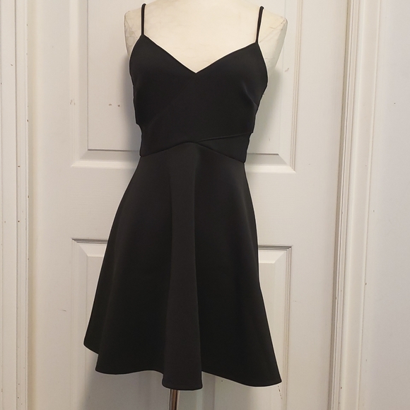 MYSTIC Black Mesh Panel Dress - Picture 1 of 7